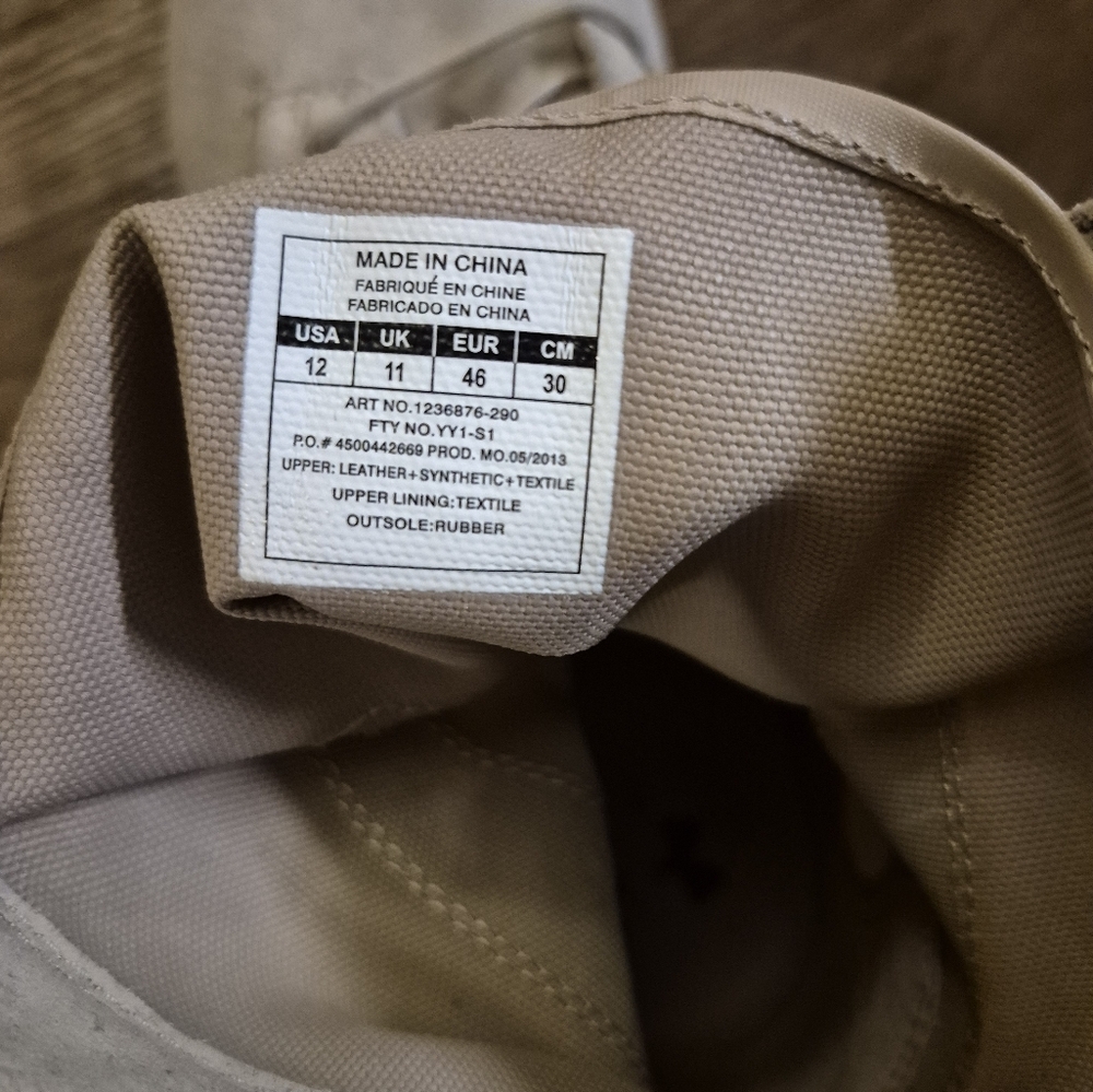 Under Armour Gray Tactical Boots - Picture 9 of 9